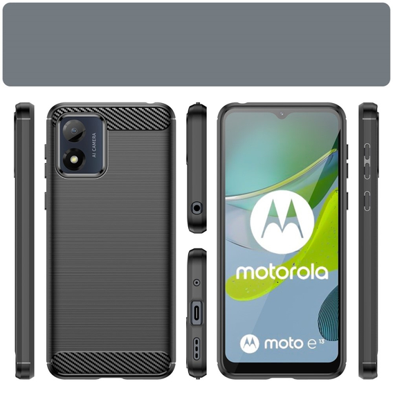 Obal na mobil pre Motorola Moto E13, Carbon, čierne