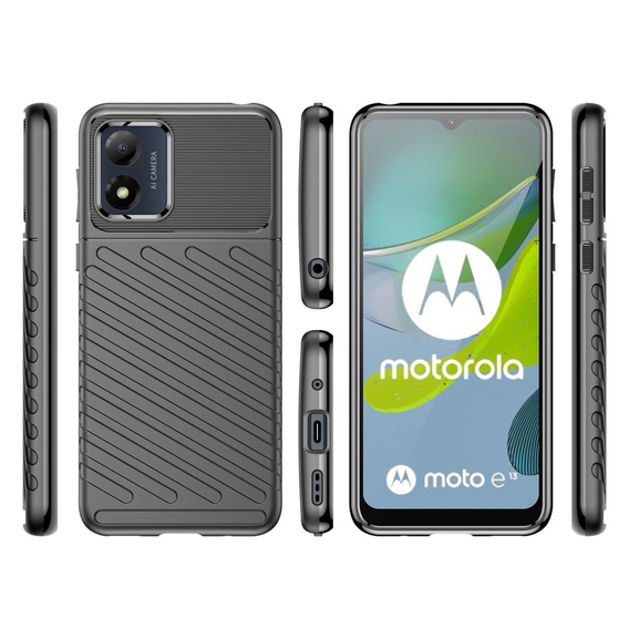 Obal na mobil pre Motorola Moto E13, Thunder, čierne