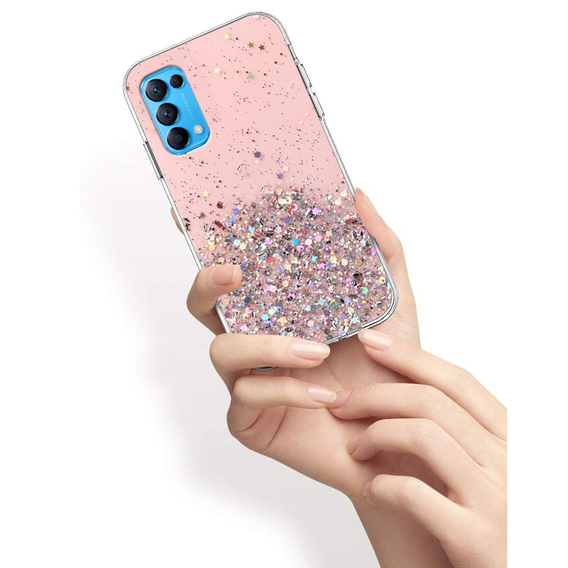 Obal na mobil pre OPPO Reno 5 5G, Glittery, ružové