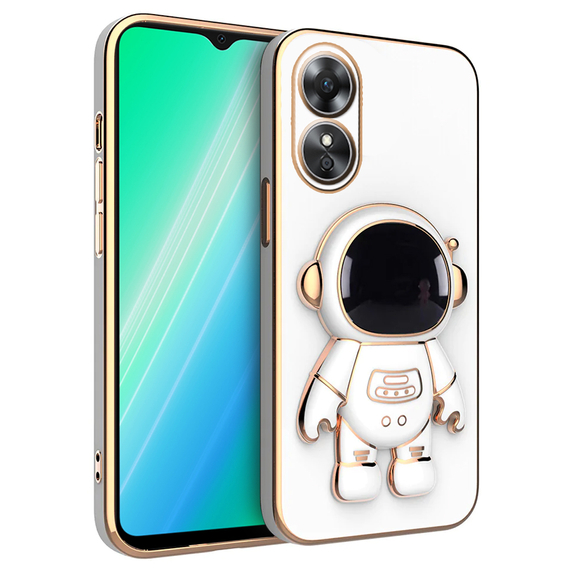 Obal na mobil pre Oppo A17, Astronaut, biele