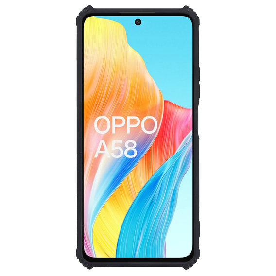 Obal na mobil pre Oppo A58 4G, AntiDrop Hybrid, čierne