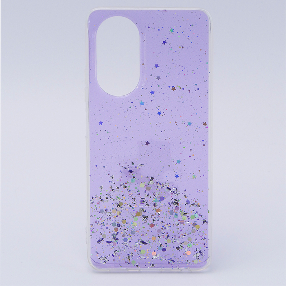 Obal na mobil pre Oppo A58 4G, Glittery, fialové