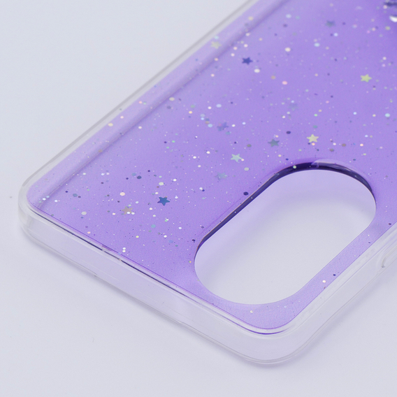 Obal na mobil pre Oppo A58 4G, Glittery, fialové