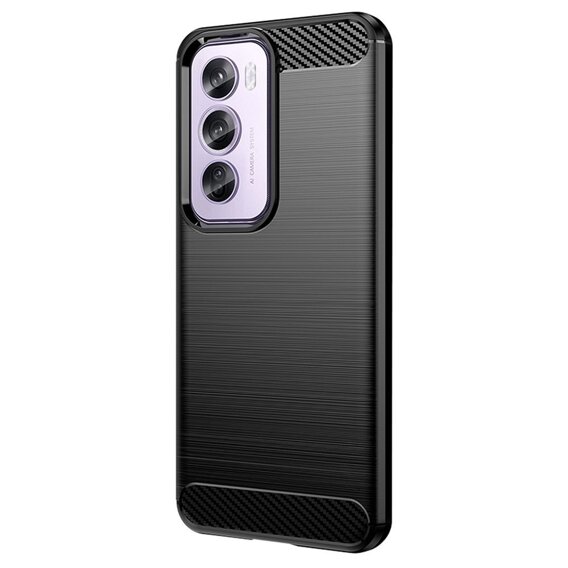 Obal na mobil pre Oppo Reno 12, Carbon, čierne