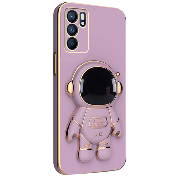 Obal na mobil pre Oppo Reno6 5G,  Astronaut, fialové