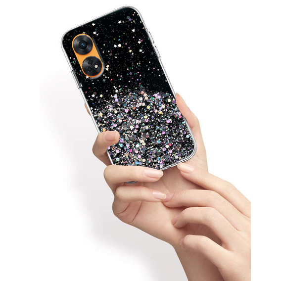 Obal na mobil pre Oppo Reno8 T, Glittery, čierne