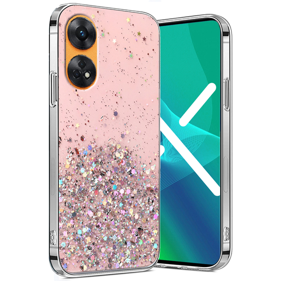 Obal na mobil pre Oppo Reno8 T, Glittery, ružové