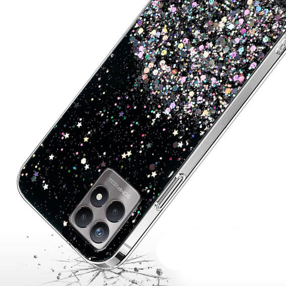 Obal na mobil pre Realme 8i, Glittery, čierne