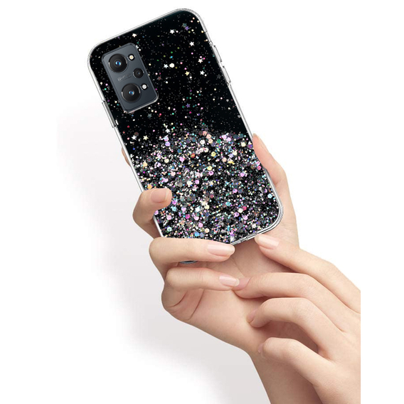 Obal na mobil pre Realme GT 2 / Realme GT Neo 2, Glittery, čierne