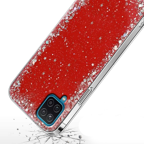 Obal na mobil pre Samsung Galaxy A12 / M12 / A12 2021, Glittery, červené