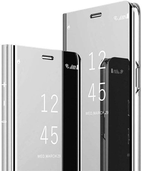 Obal na mobil pre Samsung Galaxy A32 5G, Clear View, strieborné