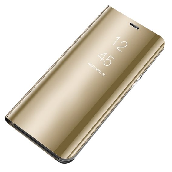 Obal na mobil pre Samsung Galaxy A32 5G, Clear View, zlaté