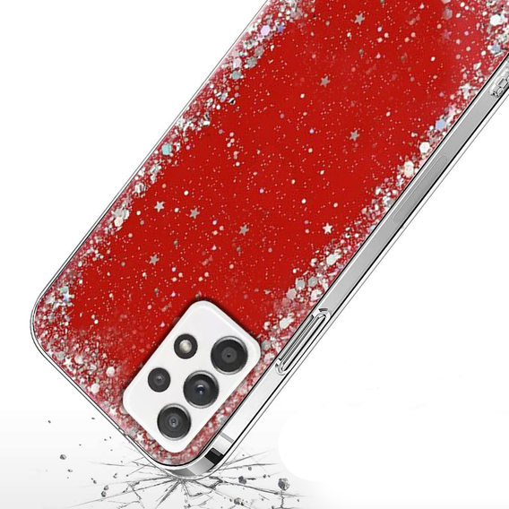 Obal na mobil pre Samsung Galaxy A32 5G, Glittery, červené