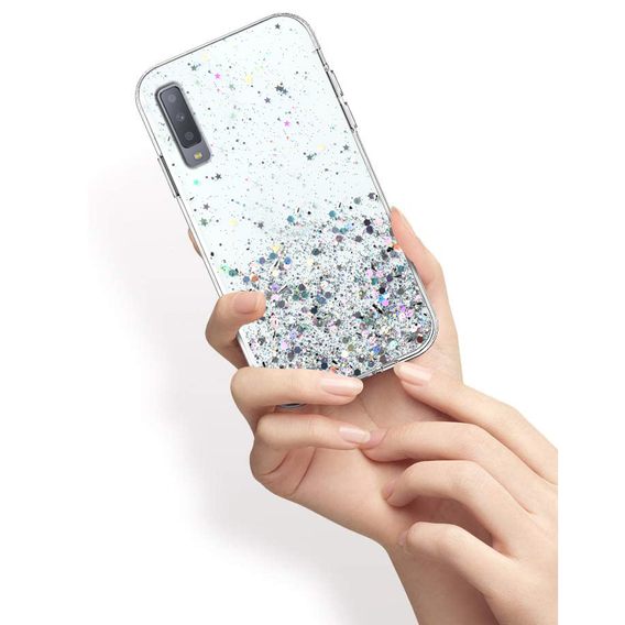 Obal na mobil pre Samsung Galaxy A7 2018, Glittery, priehľadné