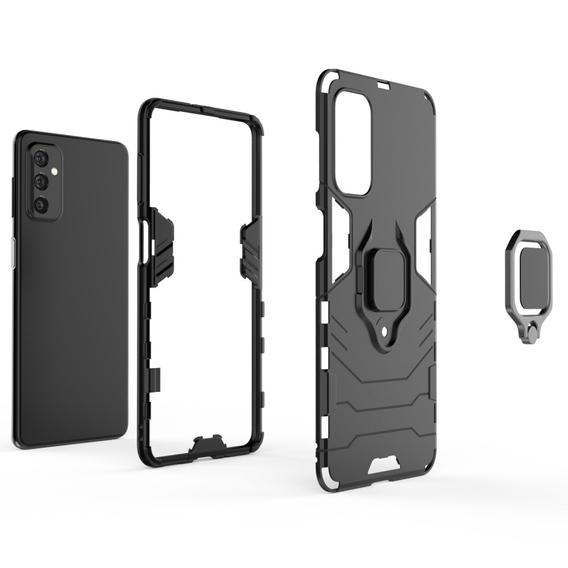 Obal na mobil pre Samsung Galaxy M52 5G, Kickstand Ring, čierne