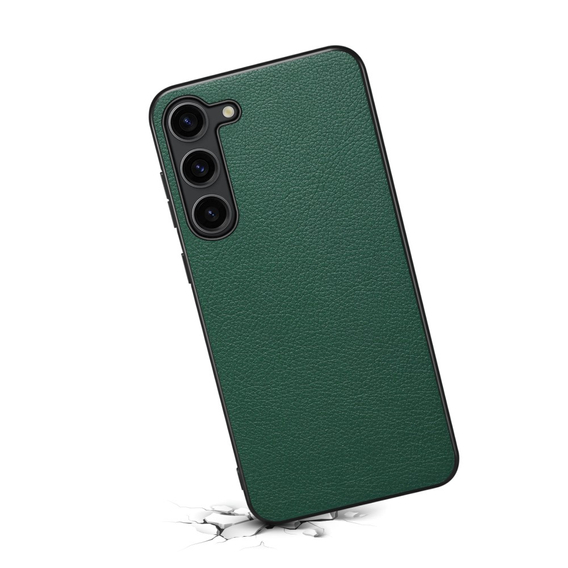 Obal na mobil pre Samsung Galaxy S24+ Plus, Calf Texture, zelený