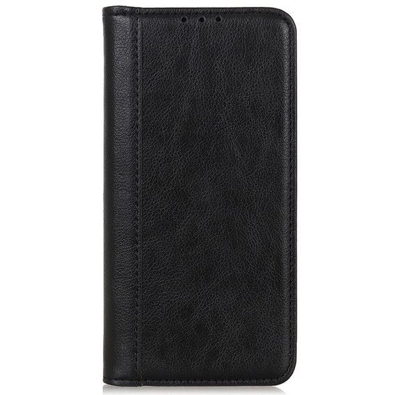 Obal na mobil pre Samsung Galaxy S24, Wallet Litchi Leather, čierne