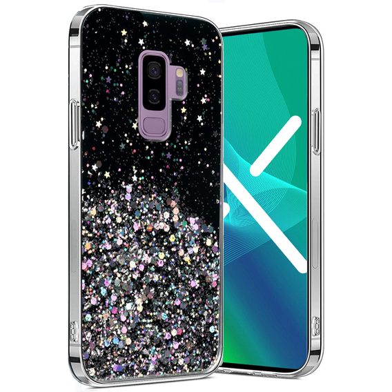 Obal na mobil pre Samsung Galaxy S9+ Plus, Glittery, čierne