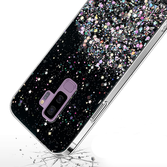 Obal na mobil pre Samsung Galaxy S9+ Plus, Glittery, čierne