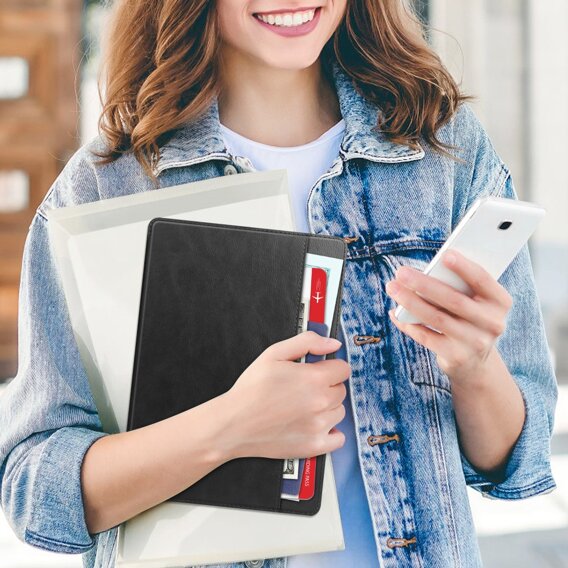 Obal na mobil pre Samsung Galaxy Tab A9+, Business Card and Pen Slot, čierne