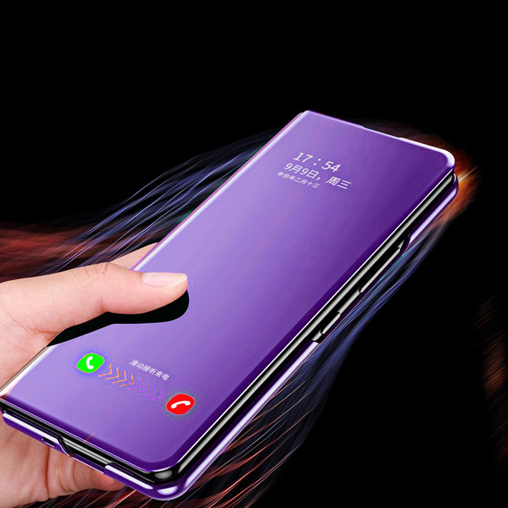 Obal na mobil pre Samsung Galaxy Z Fold3 5G, Clear View, fialové