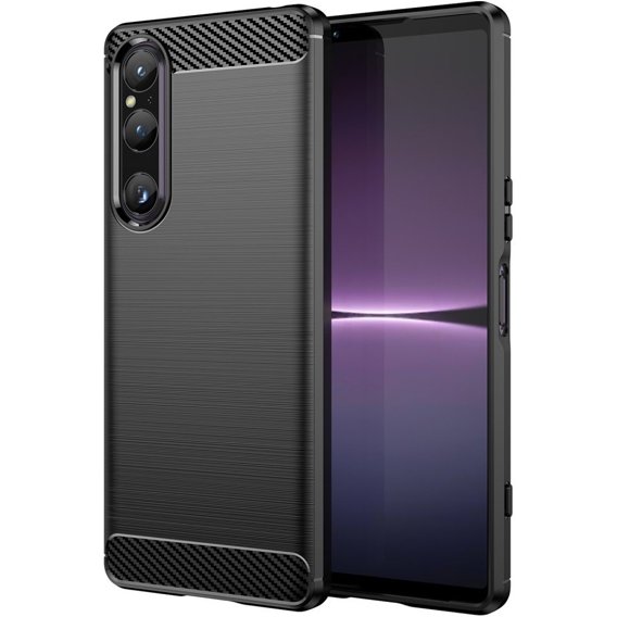 Obal na mobil pre Sony Xperia 1 V, Carbon, čierne