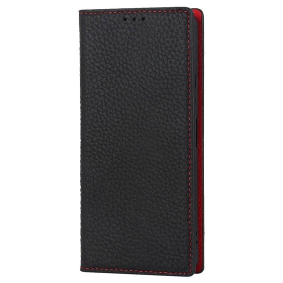 Obal na mobil pre Sony Xperia 10 IV 5G, Wallet Litchi Leather, čierne