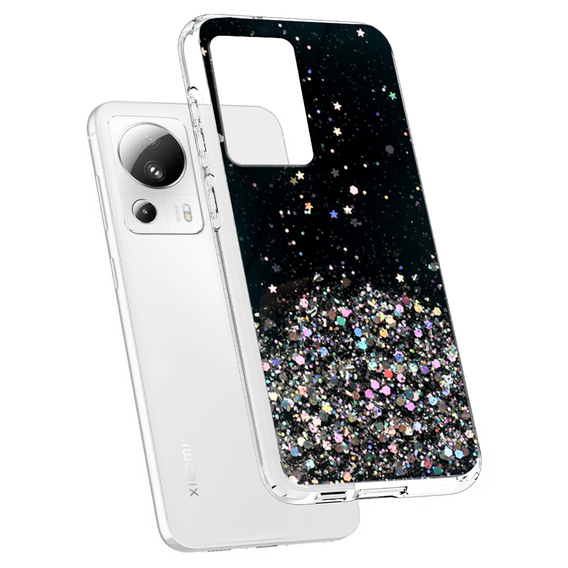 Obal na mobil pre Xiaomi 13 Lite, Glittery, čierne