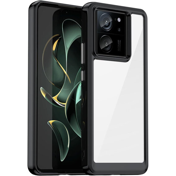 Obal na mobil pre Xiaomi 13T / 13T Pro, Fusion Hybrid, transparentné / čierne