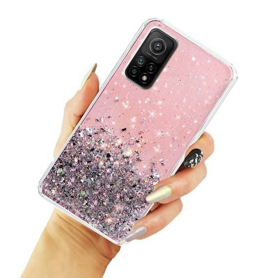 Obal na mobil pre Xiaomi Mi 10T 5G / Mi 10T Pro 5G, Glittery, svetlo ružové