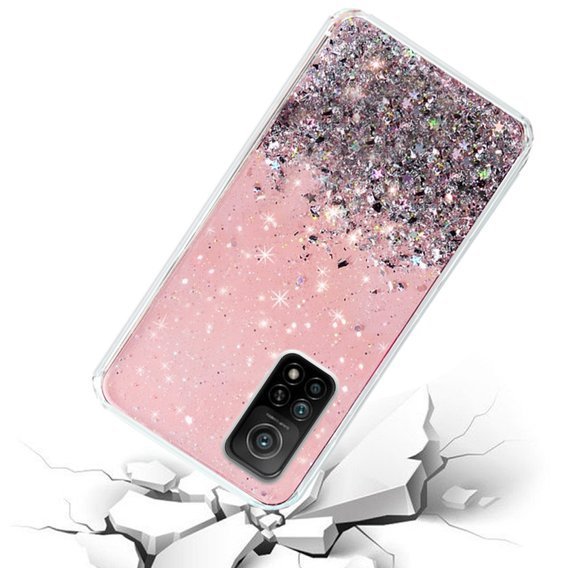 Obal na mobil pre Xiaomi Mi 10T 5G / Mi 10T Pro 5G, Glittery, svetlo ružové