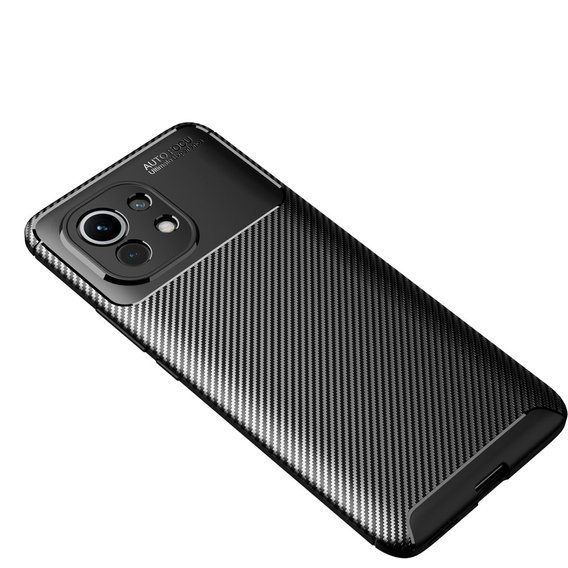 Obal na mobil pre Xiaomi Mi 11, Carbon Gel, čierne