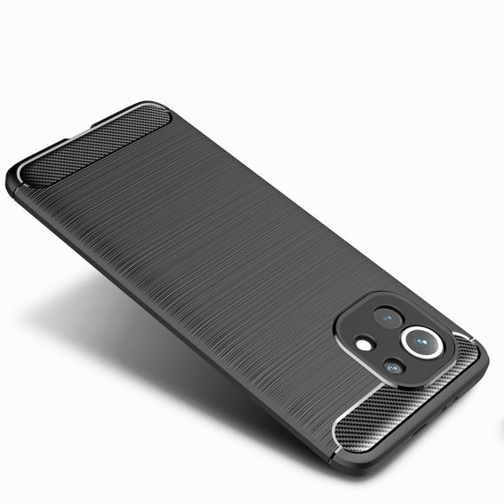 Obal na mobil pre Xiaomi Mi 11, Carbon, čierne