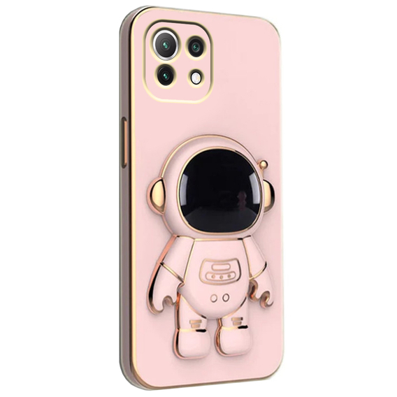 Obal na mobil pre Xiaomi Mi 11 Lite / Mi 11 Lite 5G / 11 Lite 5G NE, Astronaut, ružové rose gold