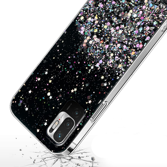 Obal na mobil pre Xiaomi Redmi Note 10 5G / Poco M3 Pro 5G, Glittery, čierne