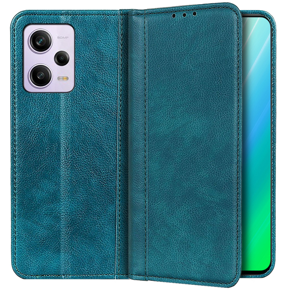 Obal na mobil pre Xiaomi Redmi Note 12 Pro+ 5G, Wallet Litchi Leather, zelený