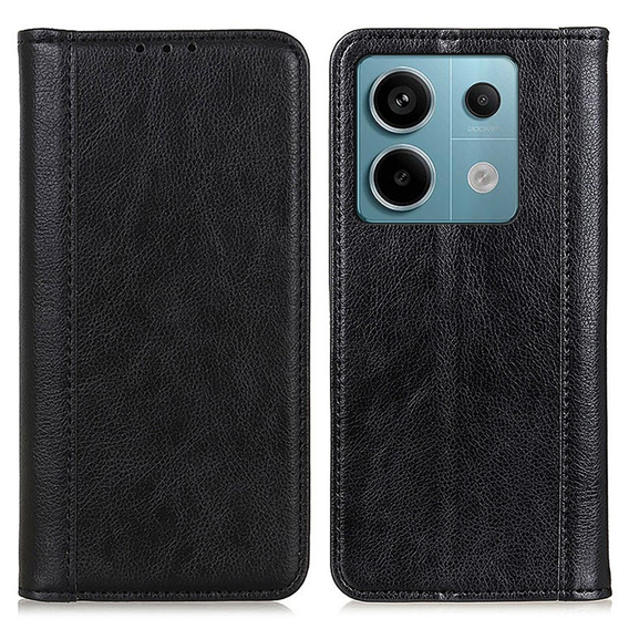 Obal na mobil pre Xiaomi Redmi Note 13 Pro 5G, Wallet Litchi Leather, čierne