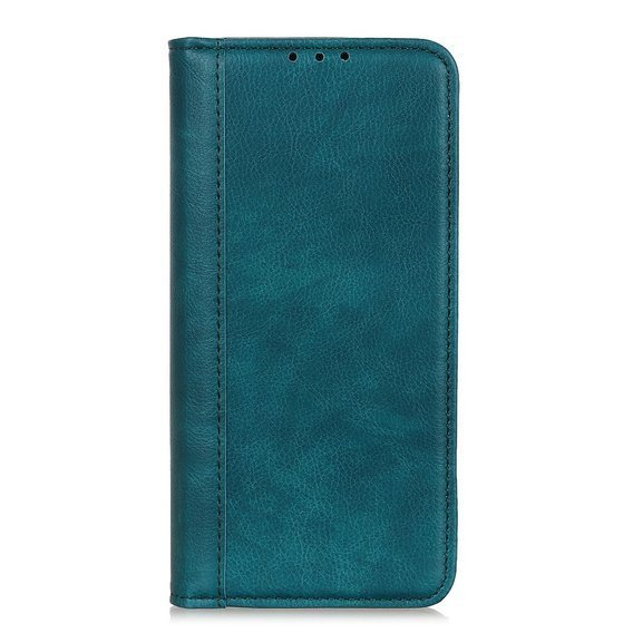 Obal na mobil pre Xiaomi Redmi Note 9, Wallet Litchi Leather, zelený