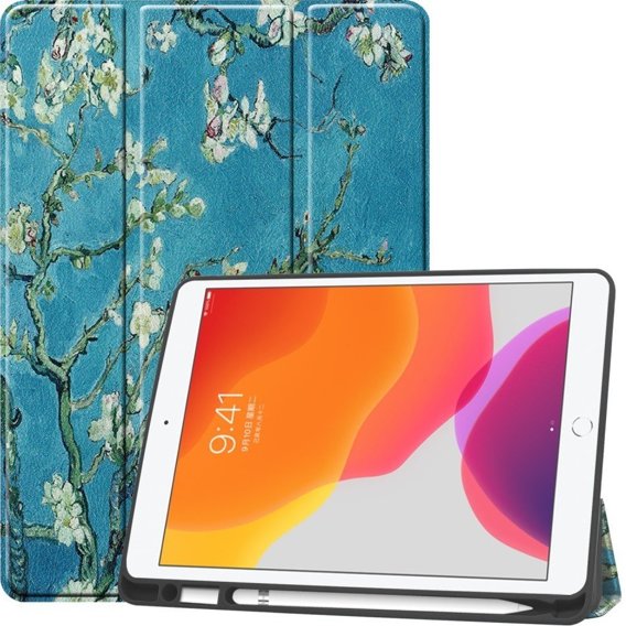 Obal na mobil pre iPad 7/8/9 10.2 2019/2020/2021, Smartcase Pen Slot, cherry blossom