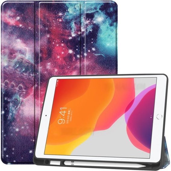 Obal na mobil pre iPad 7/8/9 10.2 2019/2020/2021, Smartcase Pen Slot, galactic