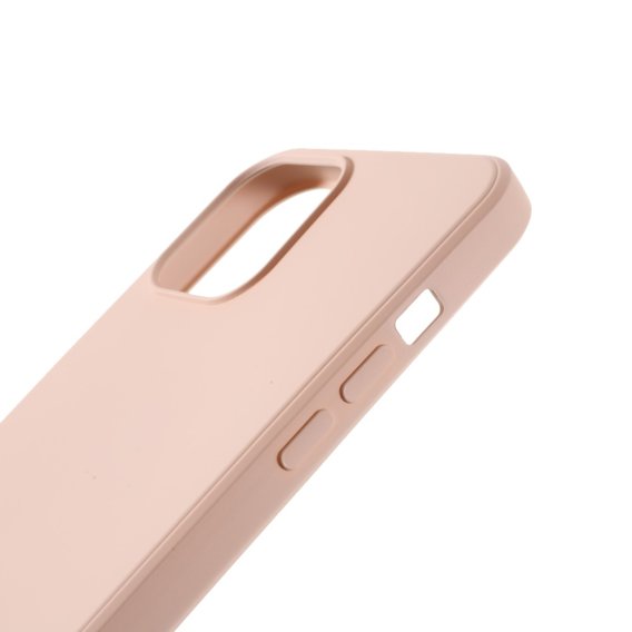 Obal na mobil pre iPhone 12/12 Pro, Silicone Lite, svetlo ružové