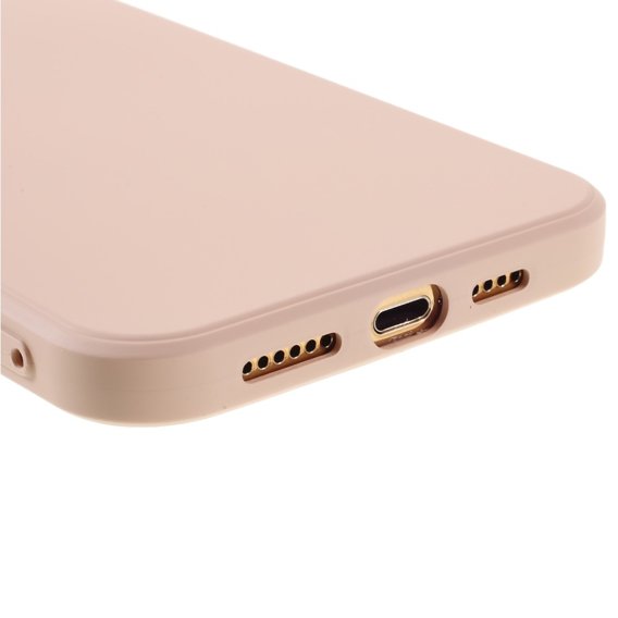 Obal na mobil pre iPhone 12/12 Pro, Silicone Lite, svetlo ružové
