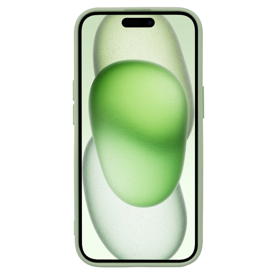 Obal na mobil pre iPhone 15, Silicone Lite, zelený