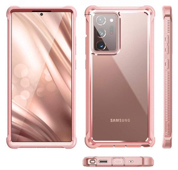 Obrnené puzdro pre Samsung Galaxy Note 20 Ultra, Dexnor Full Body, ružové rose gold