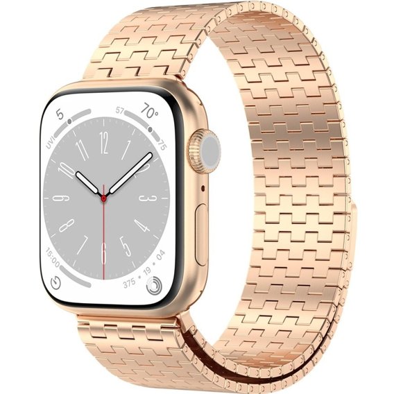 Oceľový náramok pre Apple Watch 1/2/3/4/5/6/7/8/SE/ULTRA 42/44/45/49 MM - ružový rose gold