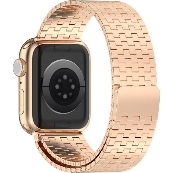 Oceľový náramok pre Apple Watch 1/2/3/4/5/6/7/8/SE/ULTRA 42/44/45/49 MM - ružový rose gold