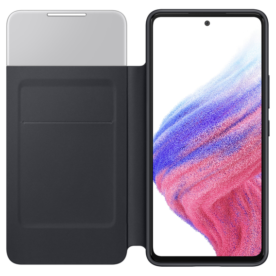 Originálne puzdro Samsung pre Galaxy A53 5G, S View Wallet Cover, čierne