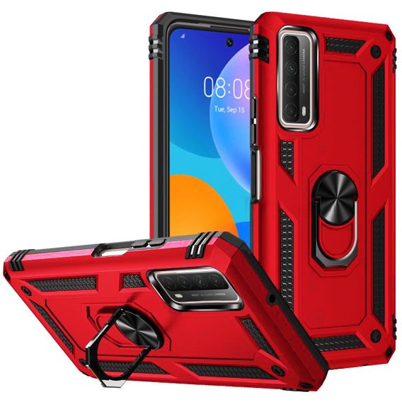 Pancierované obal na mobil pre Huawei P Smart 2021, Nox Case Ring, červené