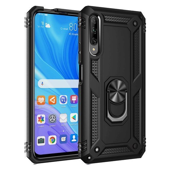 Pancierované obal na mobil pre Huawei P Smart Pro, Nox Case Ring, čierne