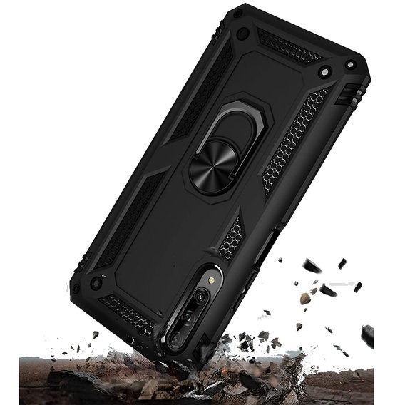 Pancierované obal na mobil pre Huawei P Smart Pro, Nox Case Ring, čierne